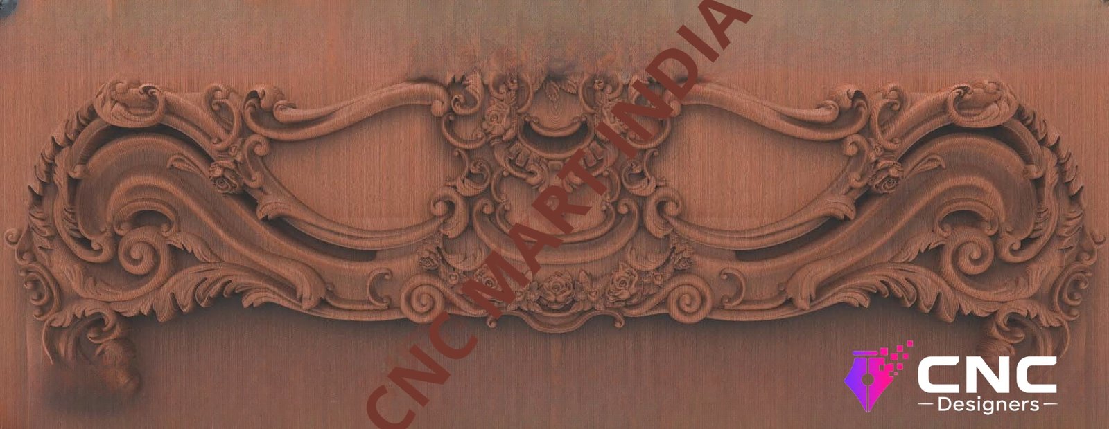 Beds & Sofa - BS-67 Ornate Baroque Style Bed Headboard Relief Panel